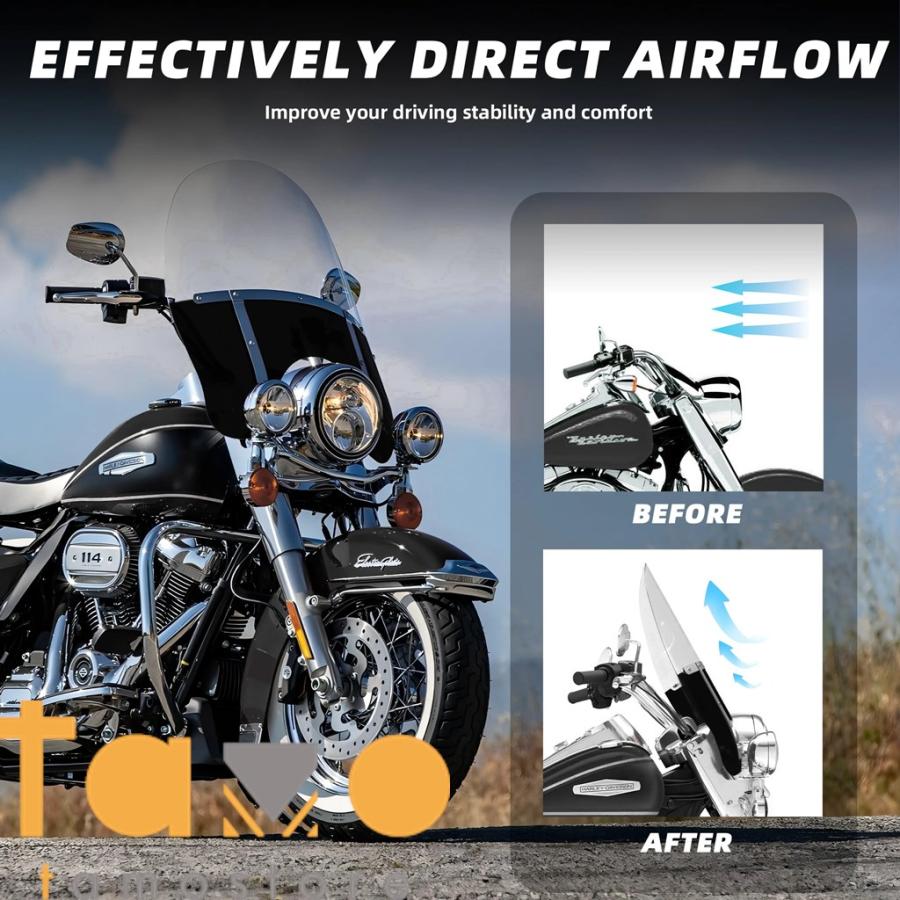 並行輸入品】19インチ ロードキング ウィンドシールド ブラックカラー