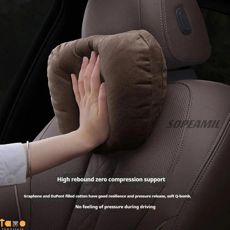 車用スエードヘッドレストネックサポートピローシートウエスト