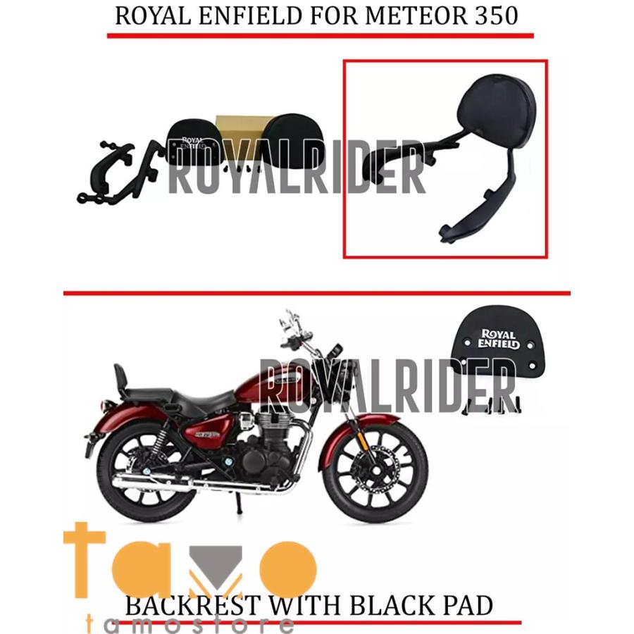 【並行輸入品】royal enfieldpassenger backrest with padインチ black for meteor 350 ...