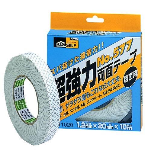 ニトムズ　超強力両面テープ　No.577　粗面用箱　J1020　36巻入り　20mm×10m