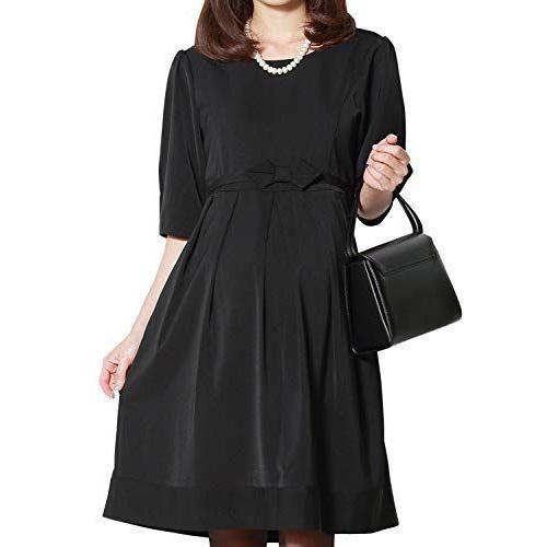 正規激安 Sweet Mommy マタニティ 授乳服 ワンピース 授乳口 フォーマル 裏地付き 礼服 リボンベルト取り外し可 M ブラック 人気ブランドを Www Simon Page Com
