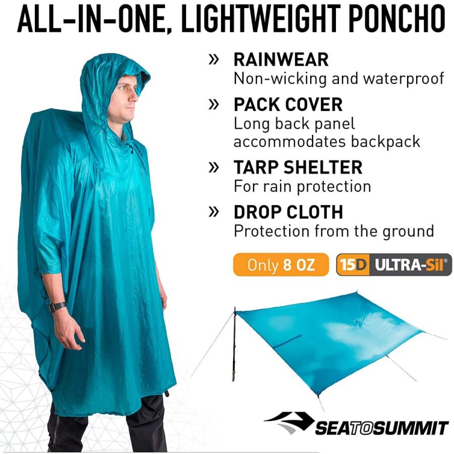 キャラバン(Caravan) SEA TO SUMMIT（シートゥサミット） ウルトラSIL ナノタープポンチョ 1700431 553 ラ キャラバン Caravan SEA TO SUMMIT シートゥサミット ウルトラSIL ナノタープポンチョ ラ