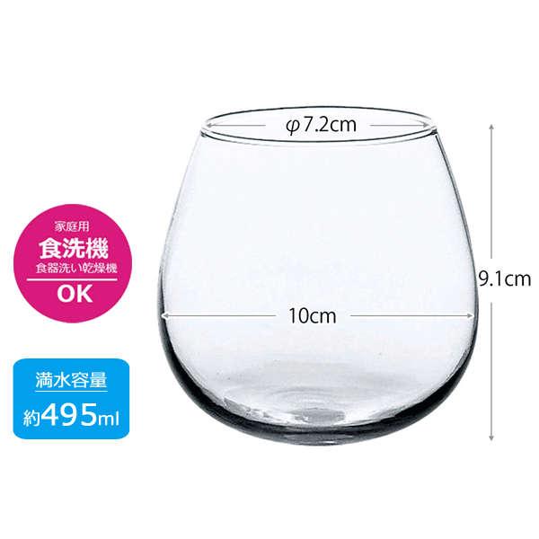 スウィングワイングラスセット 495ml : 田村陶器 - 通販 - Yahoo