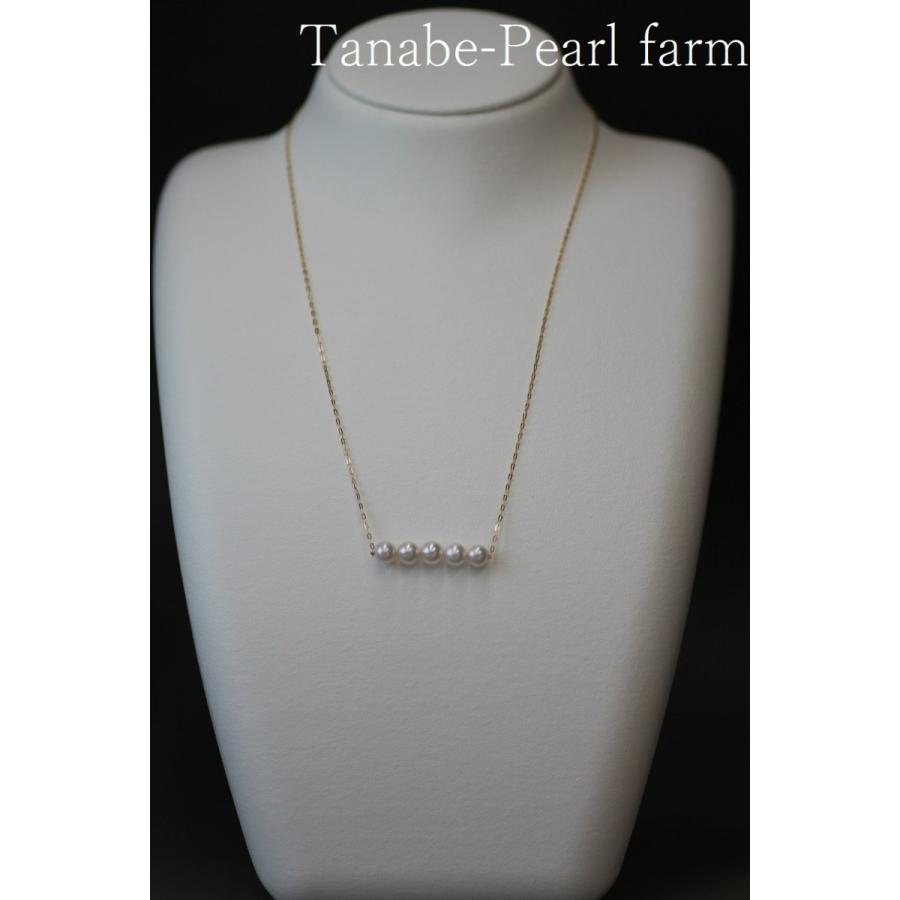 5粒のあこや真珠5.5mmペンダント : 田辺真珠養殖場 - 通販 - Yahoo