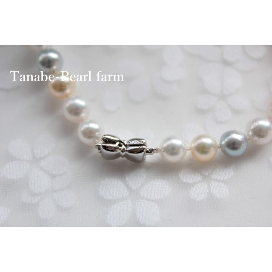 あこや真珠6.5mm珠マルチカラーブレスレット : 田辺真珠養殖場