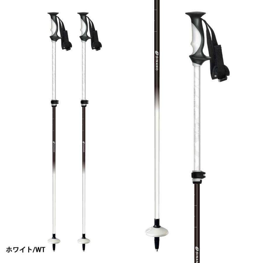 SINANO シナノ スキー 伸縮 カーボン ストック 100cm〜123cm シナノ SINANO スキーストック 伸縮カーボンポール FREE SV-LT