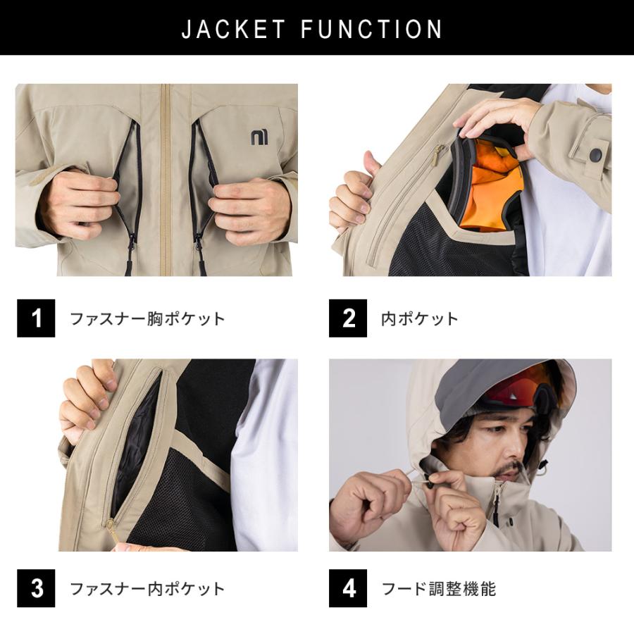 NNOUM スキーウェア メンズ 上下セット ハイブランドと同工場で安心の