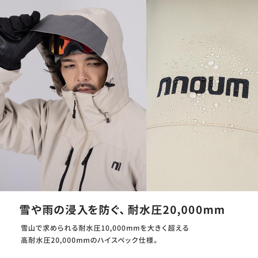 NNOUM スキーウェア メンズ 上下セット ハイブランドと同工場で安心の