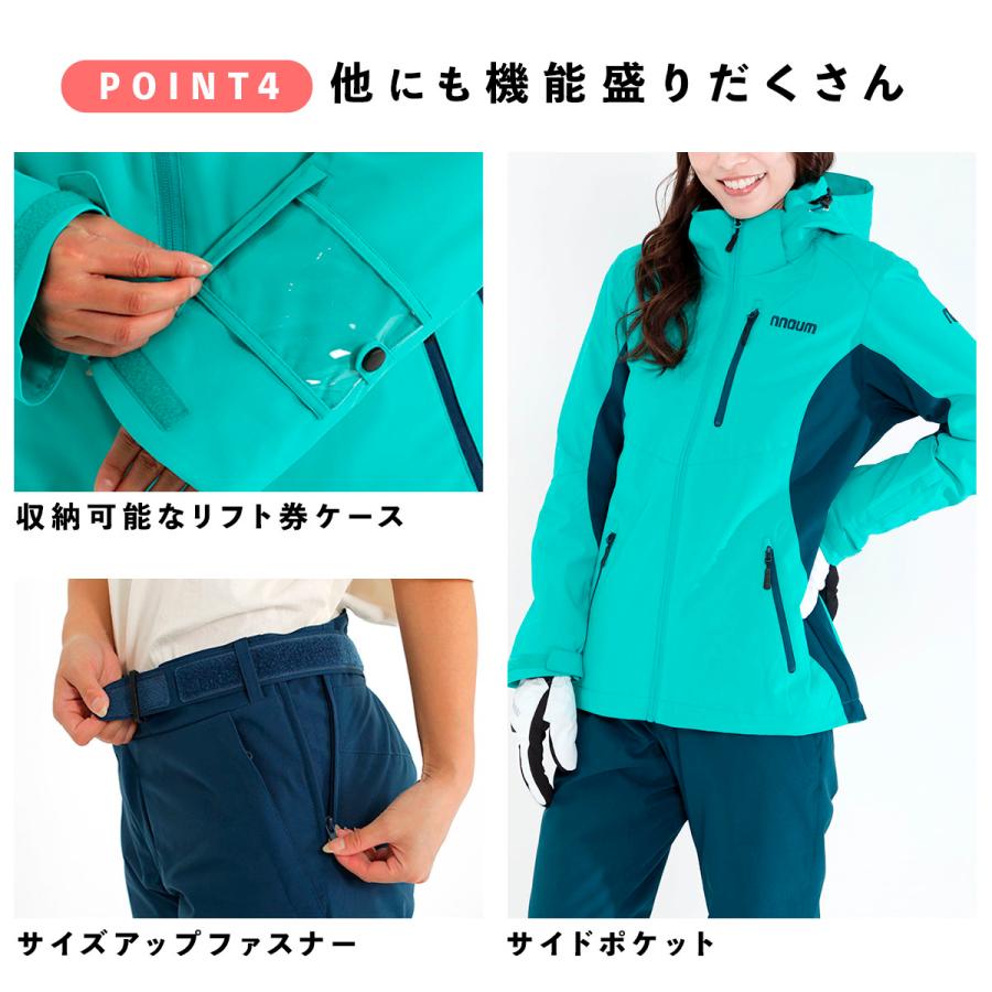 NNOUM スキーウェア レディース スノーウェア スノーボードウェア
