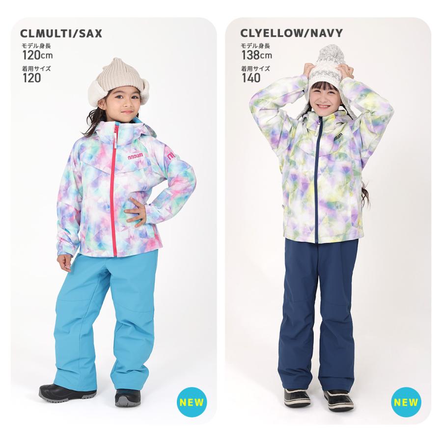 スノーボードウエアキッズ上下 NNOUM スキーウェア キッズ ジュニア 上下セット スノーウェア