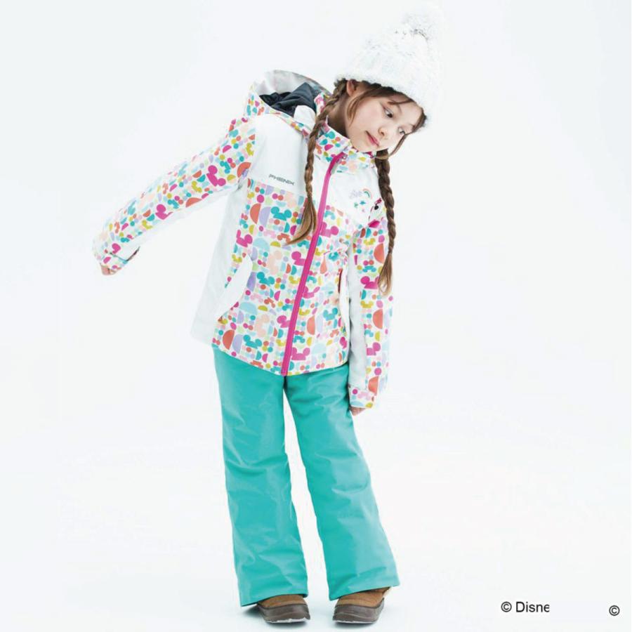 phoenix フェニックス　子供用 スキーウェア 花柄 白水色 フェニックス（PHENIX） スキーウェア キッズ スノーウェア ジュニア