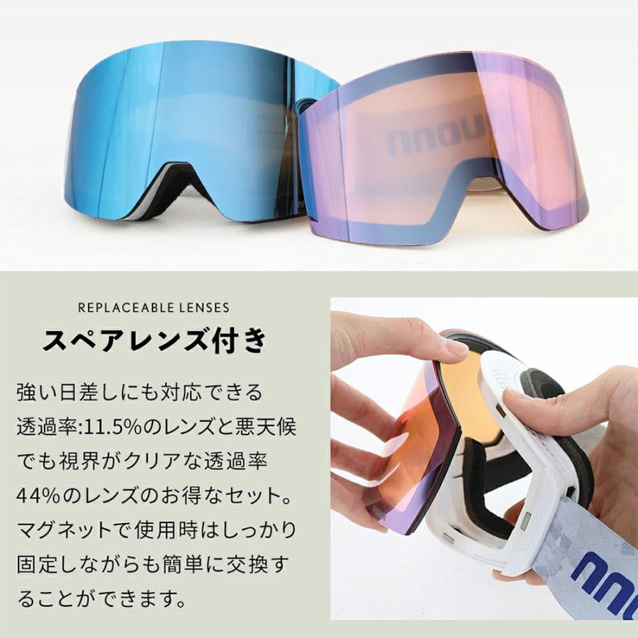 NNOUM スキーゴーグル スノーボード メガネ 眼鏡対応 ノアム 曇り止