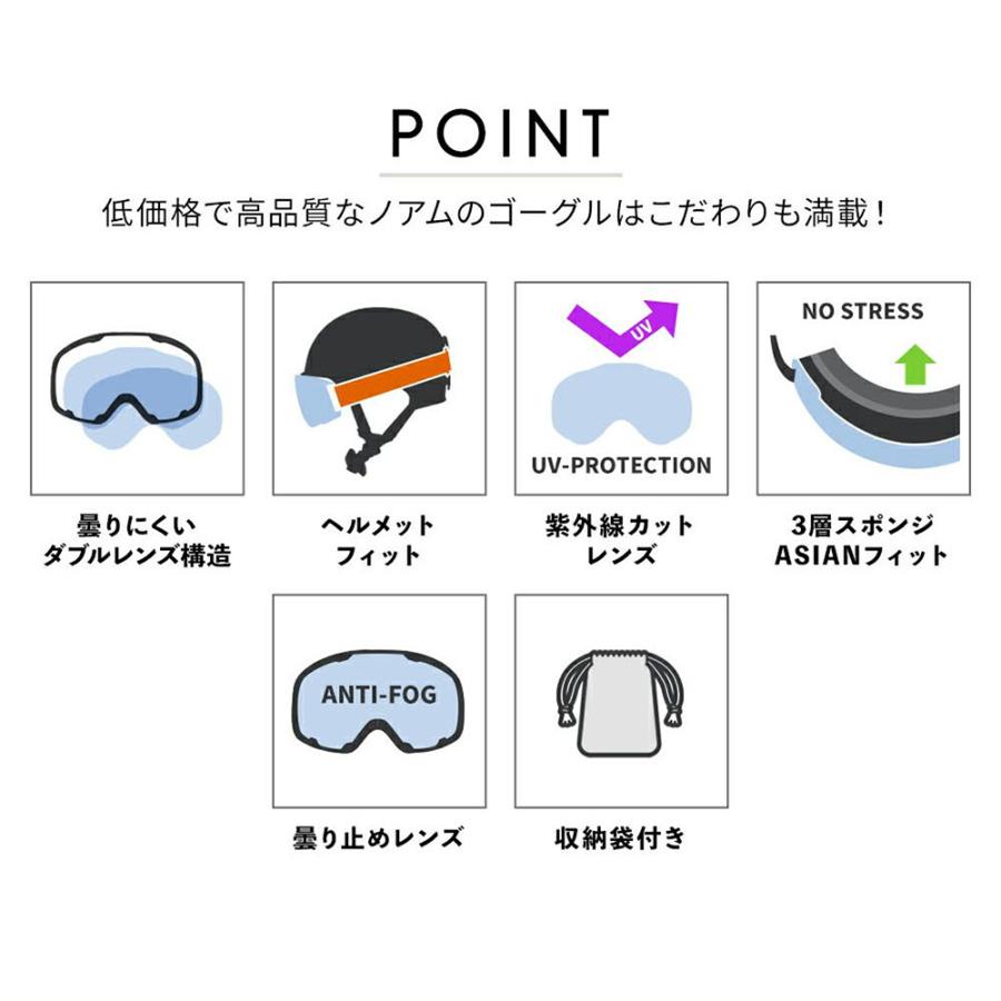 NNOUM スキーゴーグル スノーボード メガネ 眼鏡対応 ノアム 曇り止
