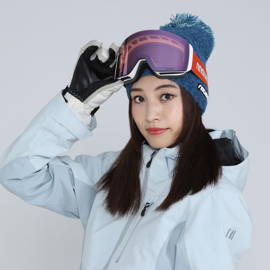 スキーゴーグル スノーボード メガネ 眼鏡対応 フレームレス 平面ダブルレンズ NNOUM ノアム 曇り止め加工 uvカット 収納袋付き | NNOUM | 10