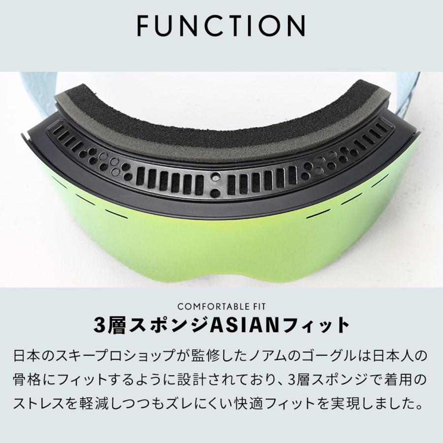 スキーゴーグル スノーボード メガネ 眼鏡対応 フレームレス 平面ダブルレンズ NNOUM ノアム B 曇り止め加工 uvカット 収納袋付き【送料無料】 | NNOUM | 08