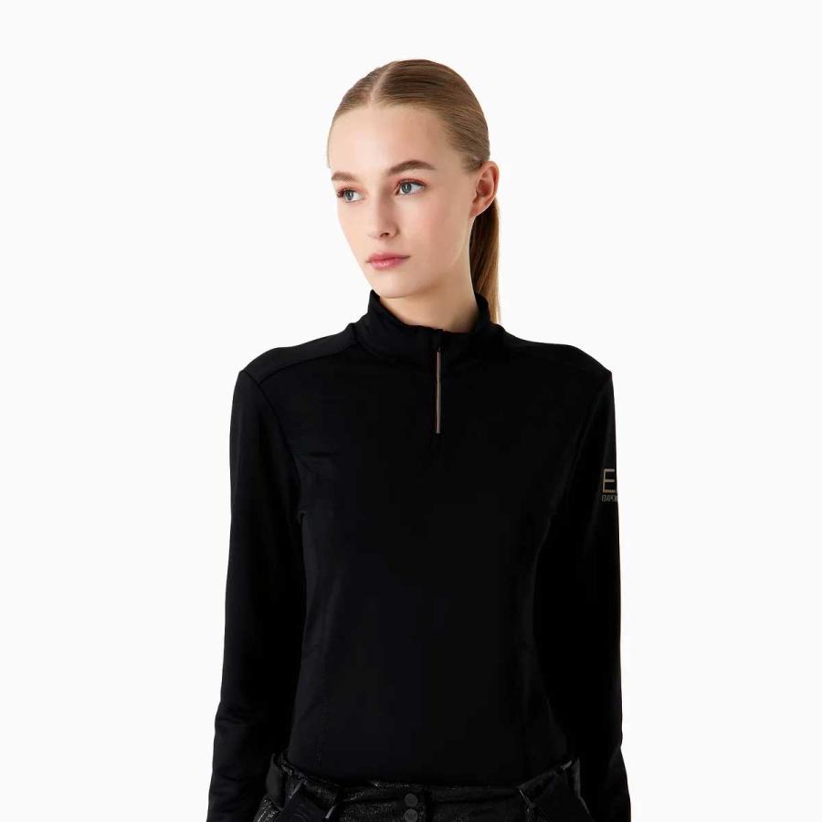 EA7 イーエーセブン スキーウェア アンダーシャツ フリース レディース＜2024＞ 8NTM46 / SKI W KITZBUHEL POWERSTRETCH T-TOP HALFZIP_8