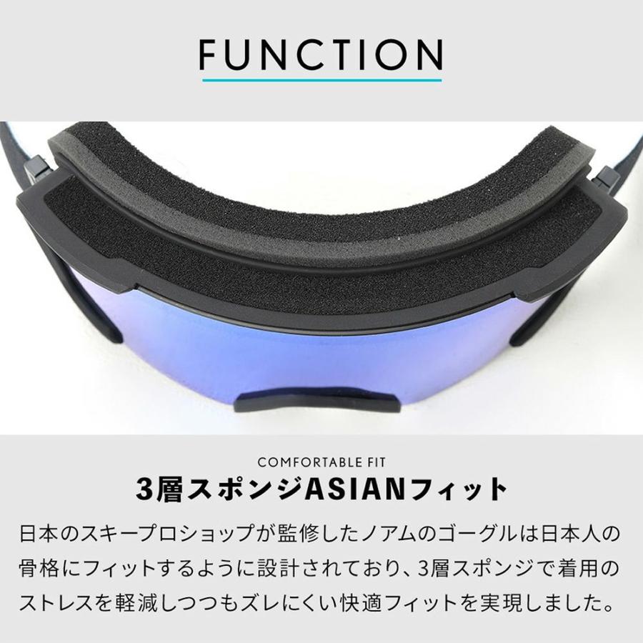 スキーゴーグル スノーボード メガネ 眼鏡対応 平面ダブルレンズ NNOUM ノアム 曇り止め加工 uvカット 収納袋 眼鏡対応 | NNOUM | 16