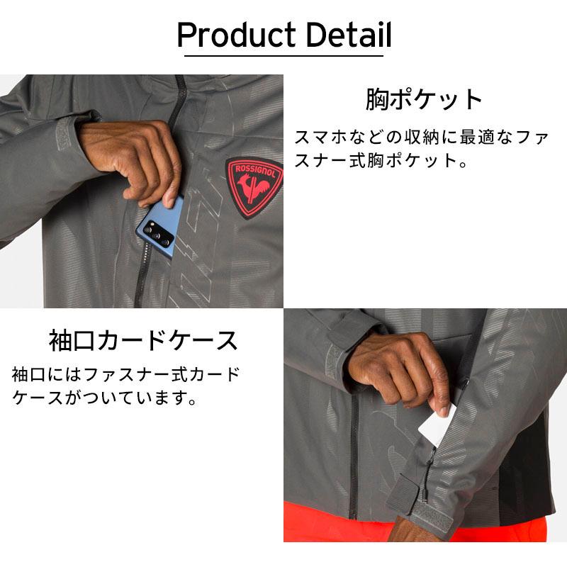Rossignol スキーウェア メンズ グレー/ネイビー/オレンジ Rossignol スキーウェア メンズ グレー/ネイビー/オレンジ
