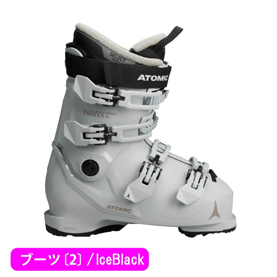 スキー板 スキーセット レディース スキー3点セット 〔ステップアップ 中級セット〕 スキー easy Joy/NOVA 2 + ブーツ HAWX MAGNA 75 W/VELOCE MAX 65 Wの画像