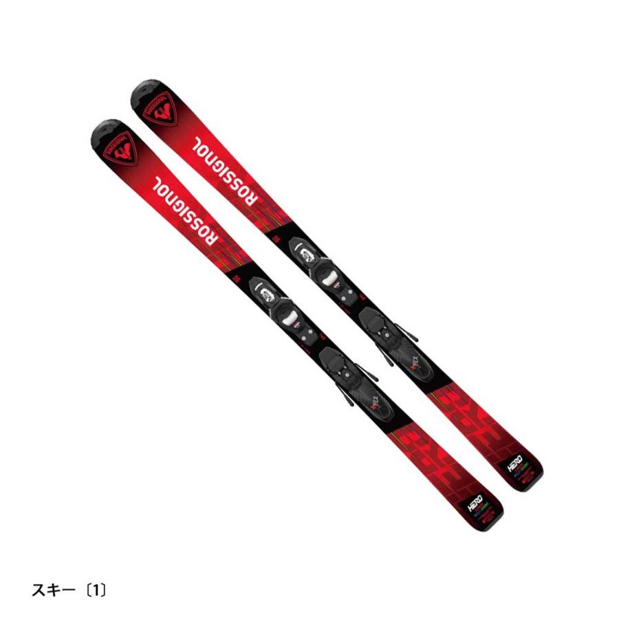 【再値下げ】ROSSIGNOL HERO スキー 板 セット キッズ 120 ロシニョール(ROSSIGNOL) ジュニアスキー板 4点セット HERO JR