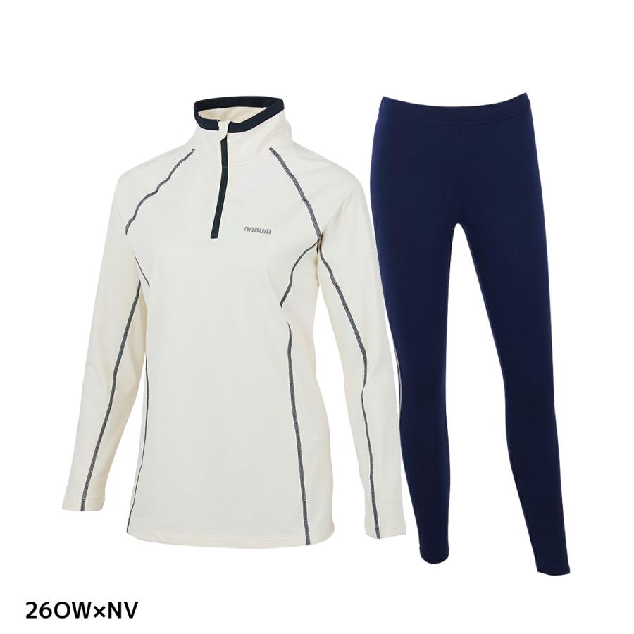 NNOUM スキー アンダーシャツ タイツ 上下セット ウェア レディース