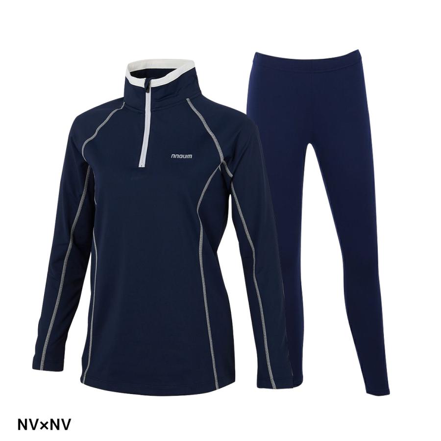 NNOUM スキー アンダーシャツ タイツ 上下セット ウェア レディース