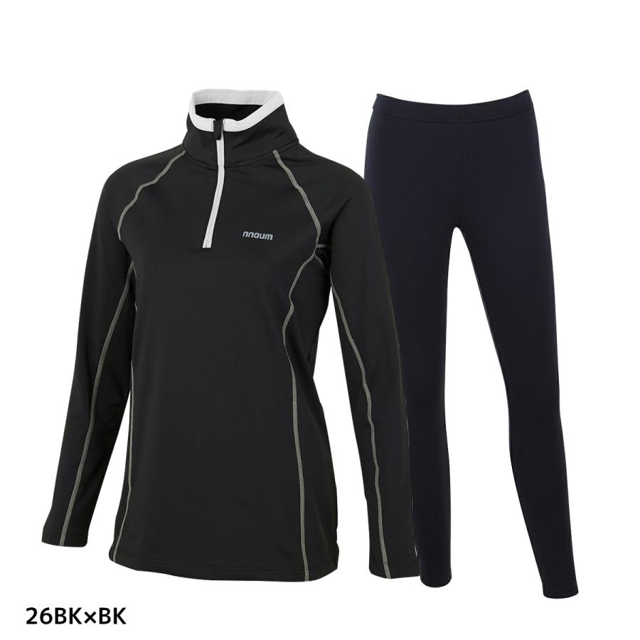 NNOUM スキー アンダーシャツ タイツ 上下セット ウェア レディース