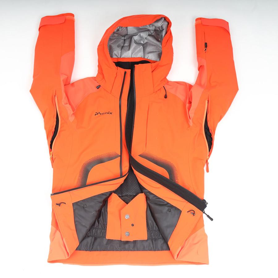 Phenix スキーウェア オレンジ色 フード付き MENS】スキーウェア アウタージャケット トップス WINDSTOPPER