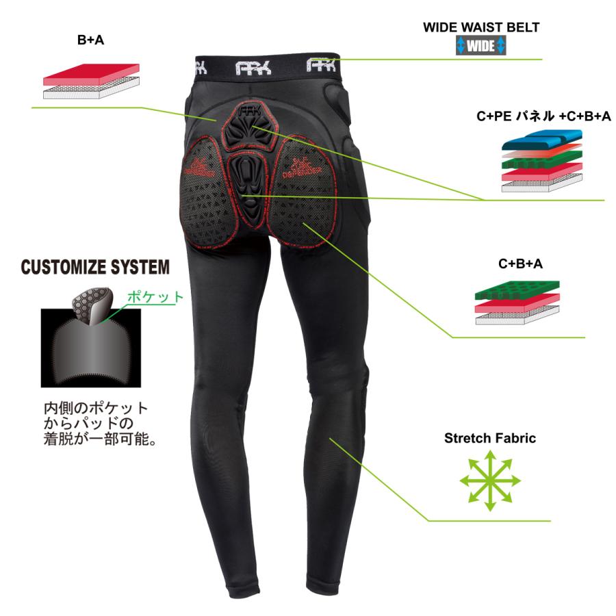 ARK エーアールケイ スキーインナープロテクター メンズ パンツ＜2026