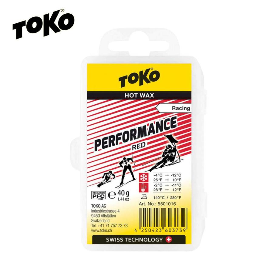 TOKO トコ ワックス Performance レッド 40g 5501016 お買い得品 固形 2021人気の スノボ スキー スノーボード