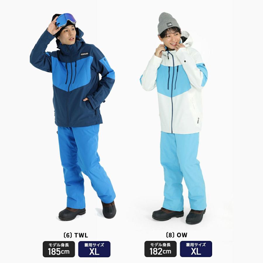 NNOUM 【1/1限定！全品P10倍！】スキーウェア メンズ 上下セット ハイ