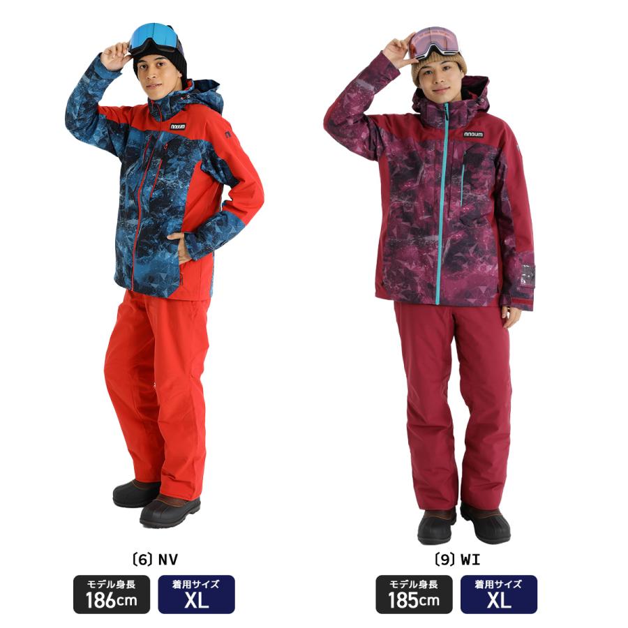 NNOUM 【1/1限定！全品P10倍！】スキーウェア メンズ レディース 上下