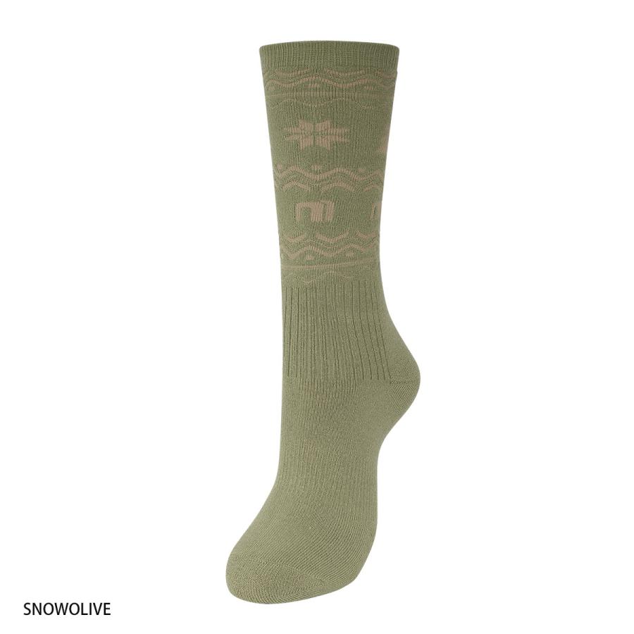 スキー スノーボート ソックス レディース 靴下 防寒 NNOUM ノアム 22-24 クッション性 おしゃれ かわいい 選べるカラバリ ハイソックス | NNOUM | 18