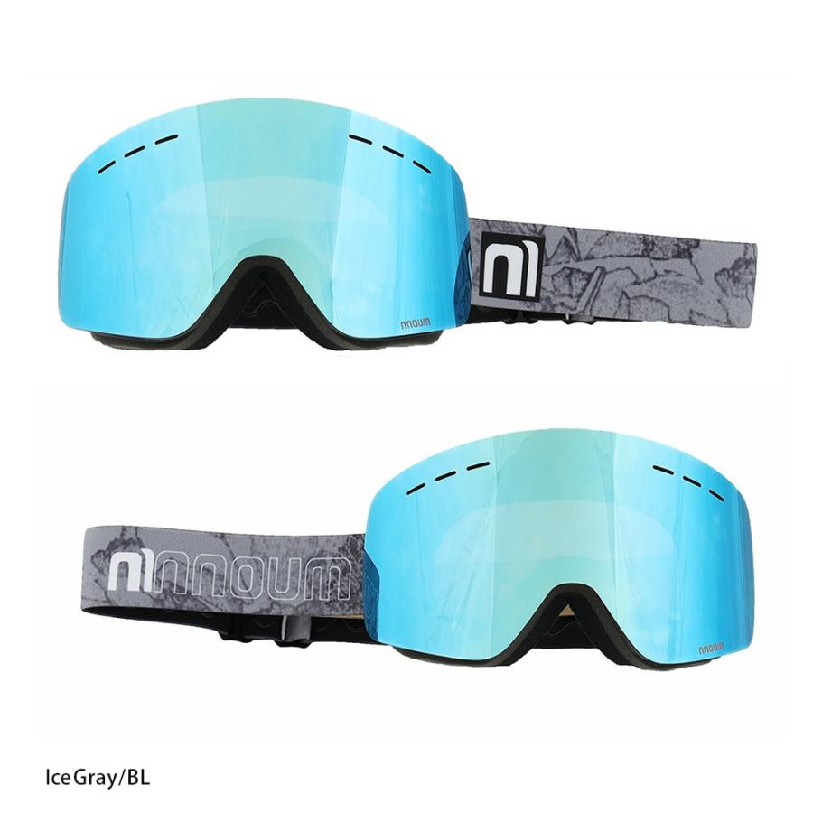 スキーゴーグル スノーボード メガネ 眼鏡対応 フレームレス 平面ダブルレンズ NNOUM ノアム B 曇り止め加工 uvカット 収納袋付き【送料無料】 | NNOUM | 12