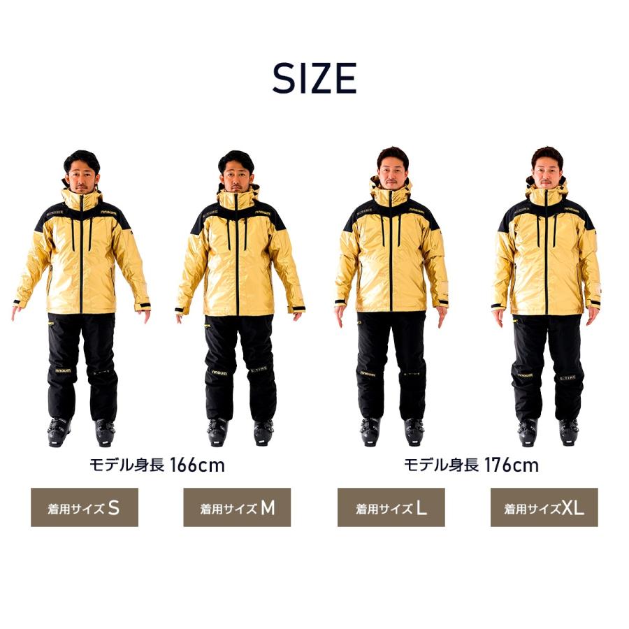 NNOUM ノアム スキー ウェア メンズ 上下セット＜2023＞STIME×nnoum NN22FTP02MGD S.TIMEコラボ スキーウェア エスタイム×ノアム〔SA〕 NN22FTP02MGD TIMEコラボ スキーウェア 裏地は保温性 伸縮性があり着心地も抜群