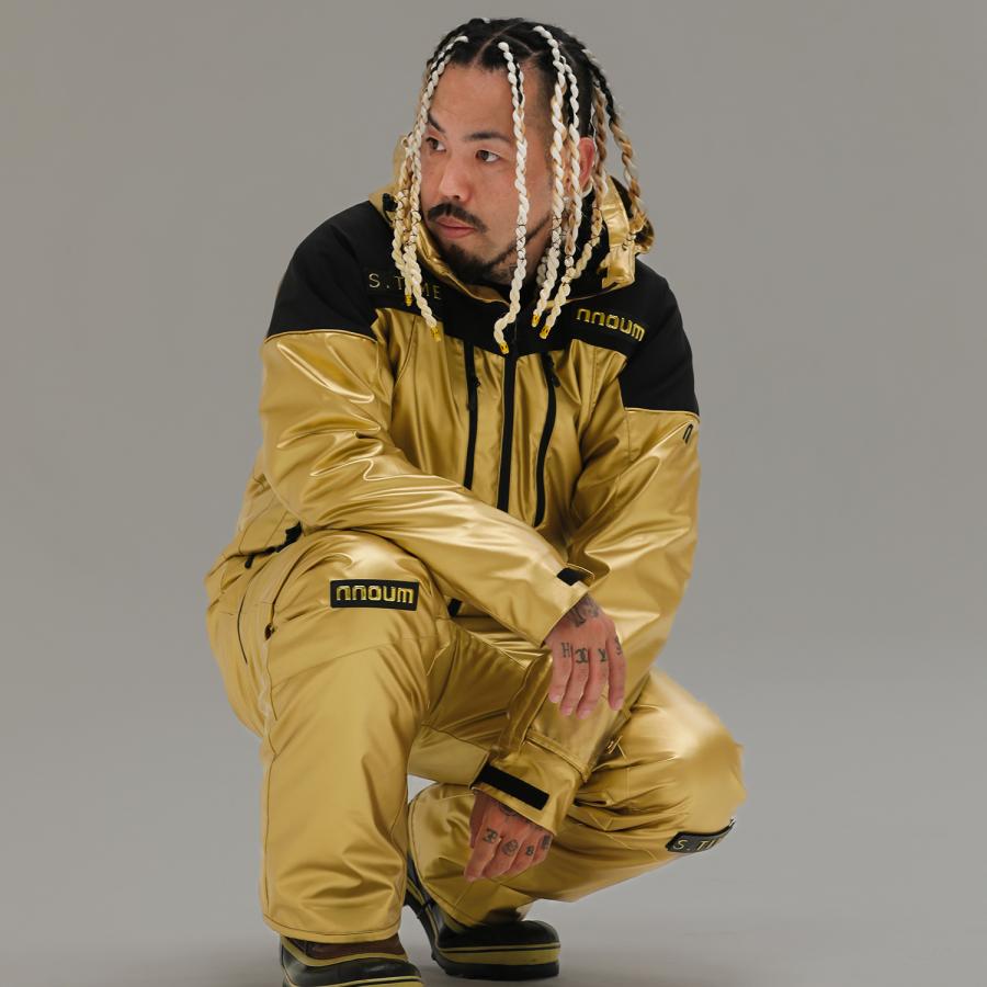 最安値❕ NNOUM ノアム スキー ウェア メンズ 上下セット＜2023＞STIME×nnoum NN22FTP02MGD S.TIMEコラボ スキーウェア エスタイム×ノアム〔SA〕 【K2275334510】(14900円)