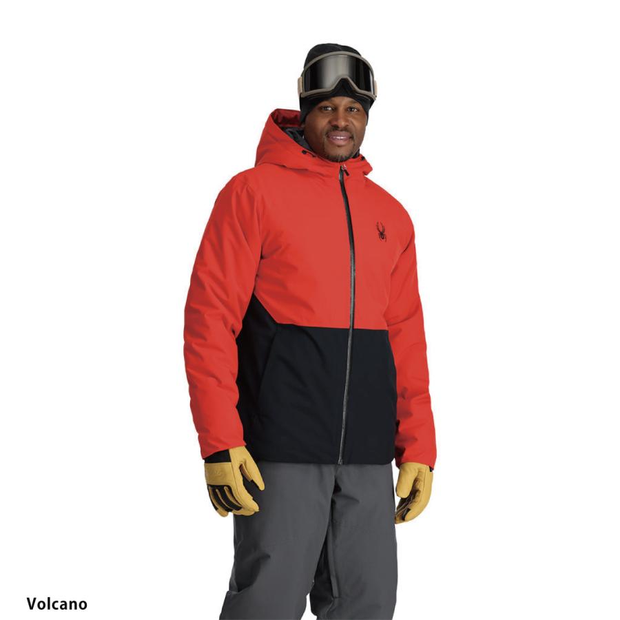 美品】SPYDER フード付きスキーウェアパープル/ブラック USA メンズM