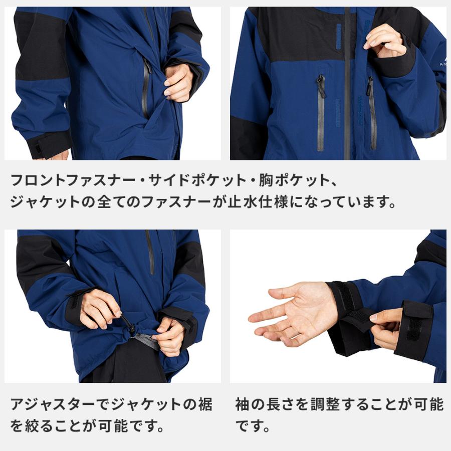 レインウェア 上下セット メンズ レディース 自転車 通学 ゴルフ 登山 透湿 防水 ストレッチ レインパンツ ジャケット カッパ 雨合羽 雨具 アメラク  通学 | NNOUM | 22