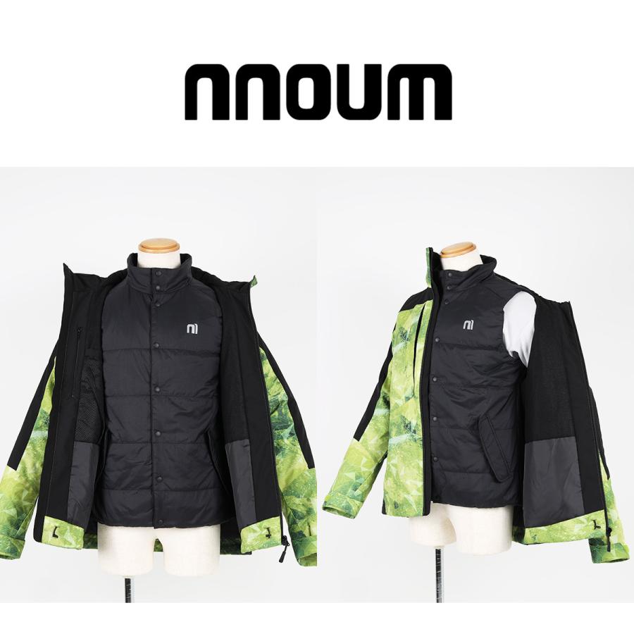NNOUM スキーウェア 中綿ベスト ミドルレイヤー インナー 動き