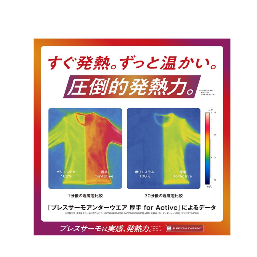 ミズノ MIZUNO アンダーシャツ メンズ＜2024＞C2JAA631 / ブレスサーモアンダーウエア 中厚 for Active クルーネック長袖シャツ/ メンズ | MIZUNO | 09