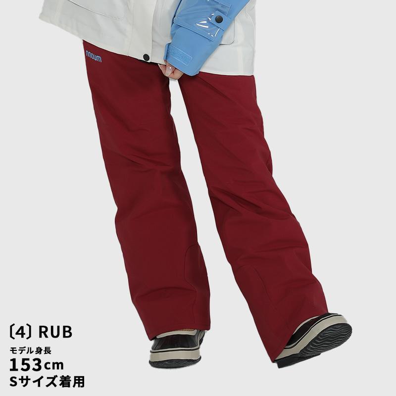 赤色 スノーボードウェア 女性用 パンツ