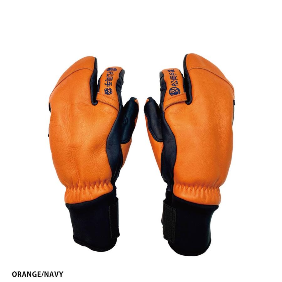 24-25 松岡手袋 スキーグローブ  ORANGE/NAVY  サイズL 24-25 松岡手袋 スキーグローブ ORANGE/NAVY サイズL 24-25 松岡手袋