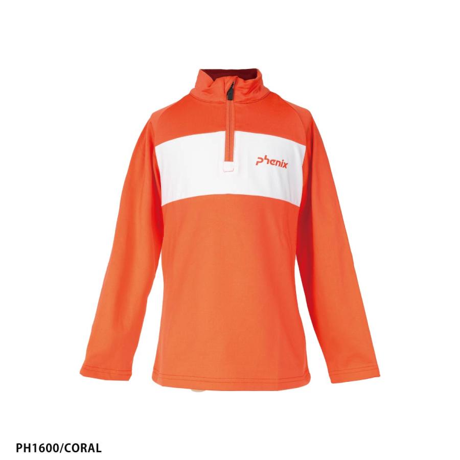 【1/1限定！全品P10倍！】フェニックス スキーウェア PHENIX アンダーシャツ キッズ ジュニア ＜2025＞ESG24LS90 / Front Line Junior 1/2 Zip Tee | フェニックス（スポーツ） | 06