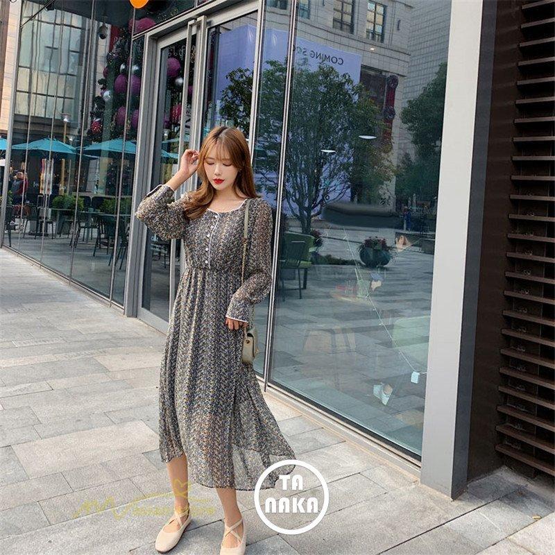 ワンピース チュニック レディース 韓国ファッション Aライン シフォンワンピース アウター 作 部屋着 体型カバー シンプル きれいめ 通勤通学 カジュアル 経典ブランド