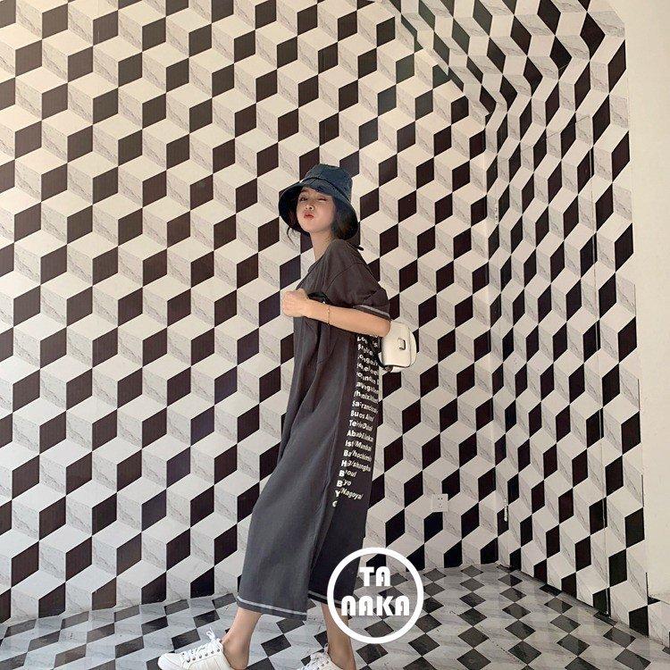 Tシャツ大きいサイズ レディースロングtシャツ Tシャツワンピース レディーストップス ゆったり 可愛い ロングtシャツ M L Xl グレー 裾スリット 綿tシャツ 無料発送