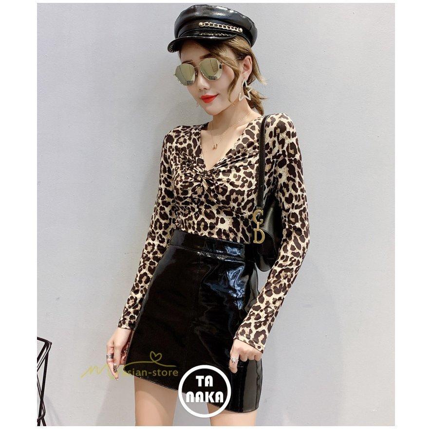 送料無料 一部地域を除く Tシャツ ヒョウ柄 レディース Vネック 長袖tシャツ トップス スリム 韓国ファッション 秋コーデ 着痩せ トレンド フェミニン エレガント ベーシック お出かけ 長袖 カラー 写真通り 画像参照 Www We Job Com