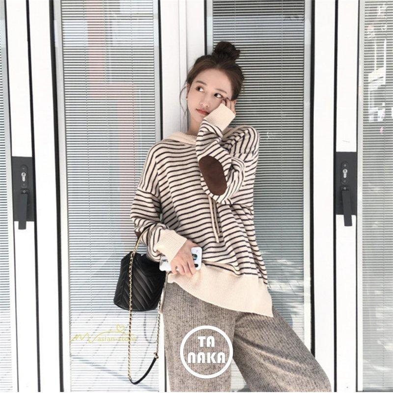 激安価格の セットアップ レディース 長袖 パーカー ボーダー柄 フード付き トップス ロング丈 ガウチョパンツ ニットセット カジュアル ゆったり 体型カバー トレンド セットアップ サイズ L Apcmq Com