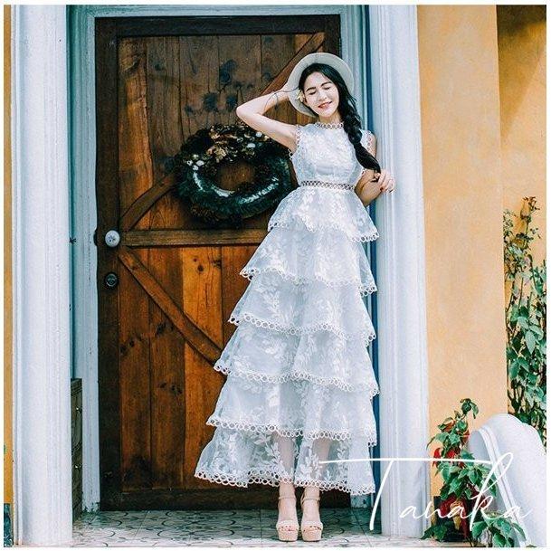 マキシ丈ワンピース 白 レディースサマードレス ノースリーブ Aラインワンピ 刺繍ロングドレス ピーチワンピースふわふわ リゾート 透け感 ホワイト P4515 Y タナカカンパニー 通販 Yahoo ショッピング