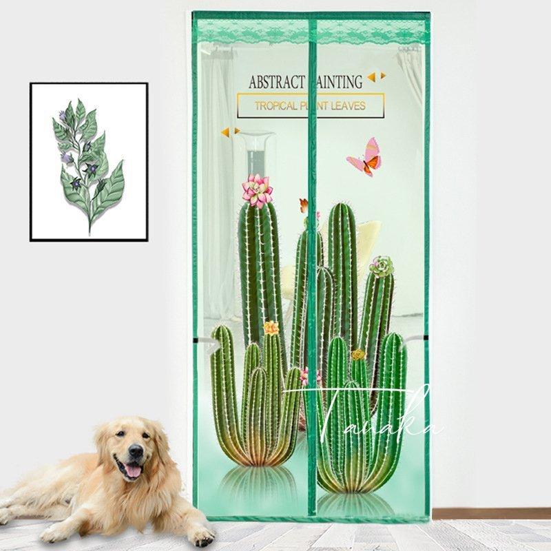 網戸カーテン 玄関網戸 蚊帳 アミ戸 マグネットつき 磁石 タッセル付き 虫よけ 換気 蚊対策 おしゃれ 可愛い レース サボテン イラスト ネコ 勝 St Zak 1 タナカカンパニー 通販 Yahoo ショッピング