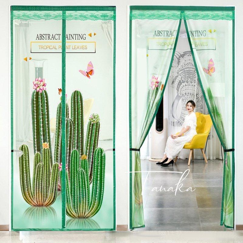 網戸カーテン 玄関網戸 蚊帳 アミ戸 マグネットつき 磁石 タッセル付き 虫よけ 換気 蚊対策 おしゃれ 可愛い レース サボテン イラスト ネコ 勝 St Zak 1 タナカカンパニー 通販 Yahoo ショッピング